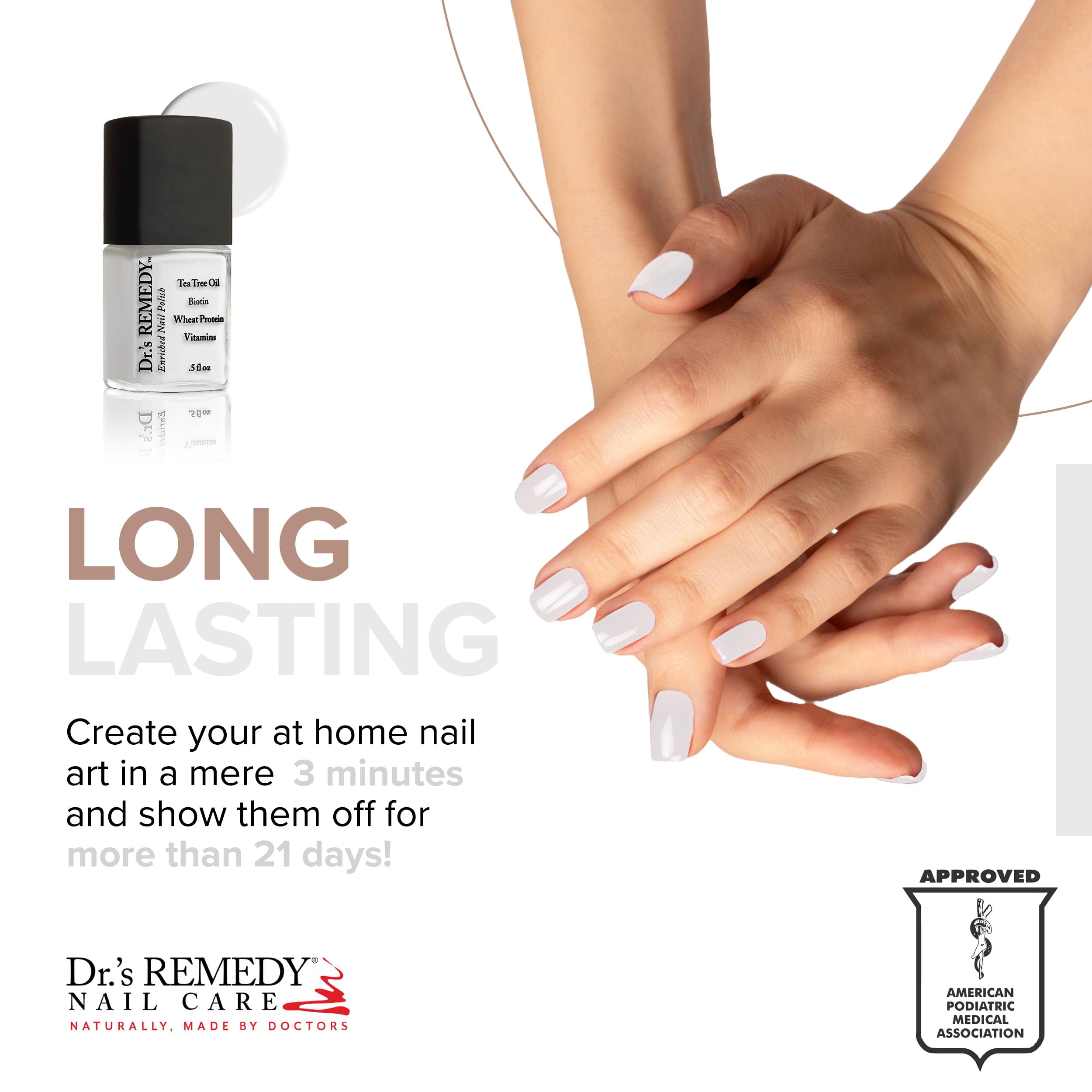 Dr.'s Remedy 3 Pack Nail Polish Kit – Non-Toxic, Organic Nail Strengthener