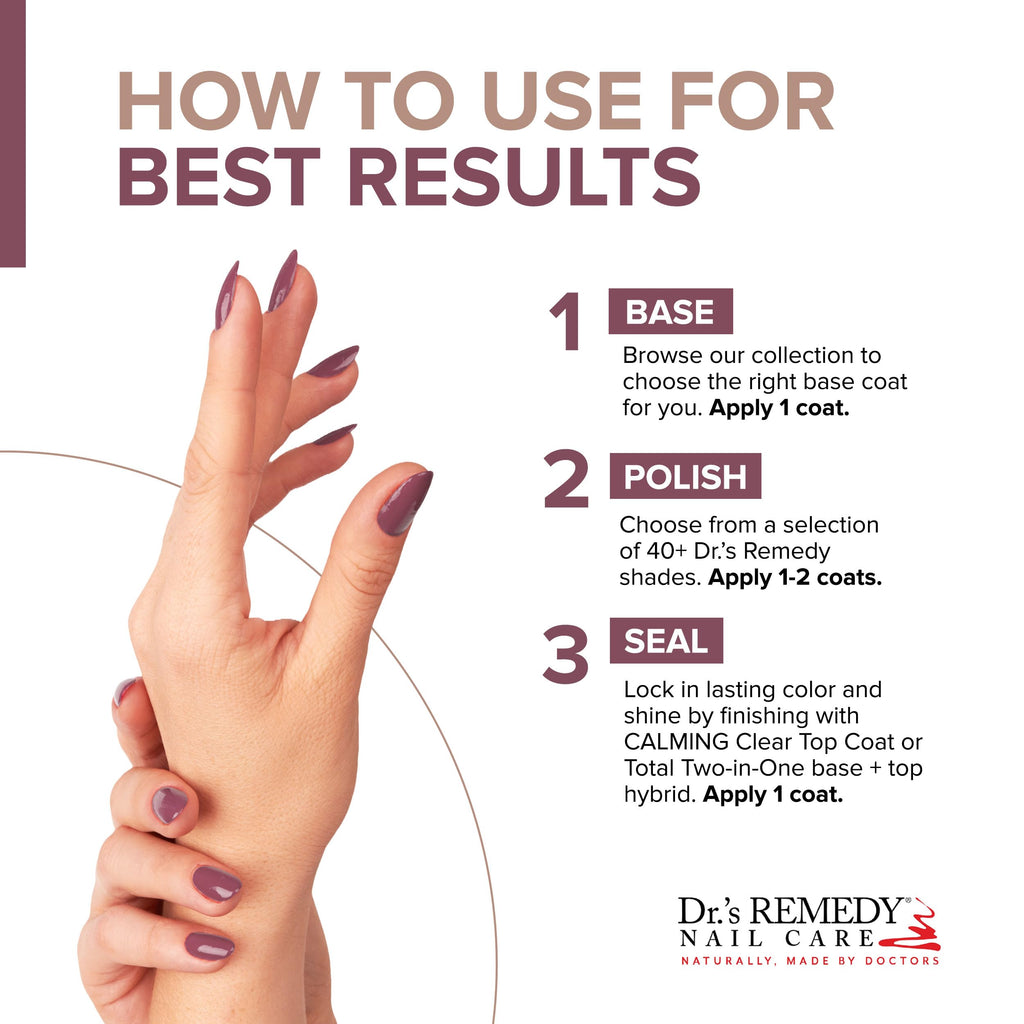 Dr.'s Remedy 3 Pack Nail Polish Kit: BRILLIANT Berry Trio — Non-Toxic, All-Natural Nail Strengthener
