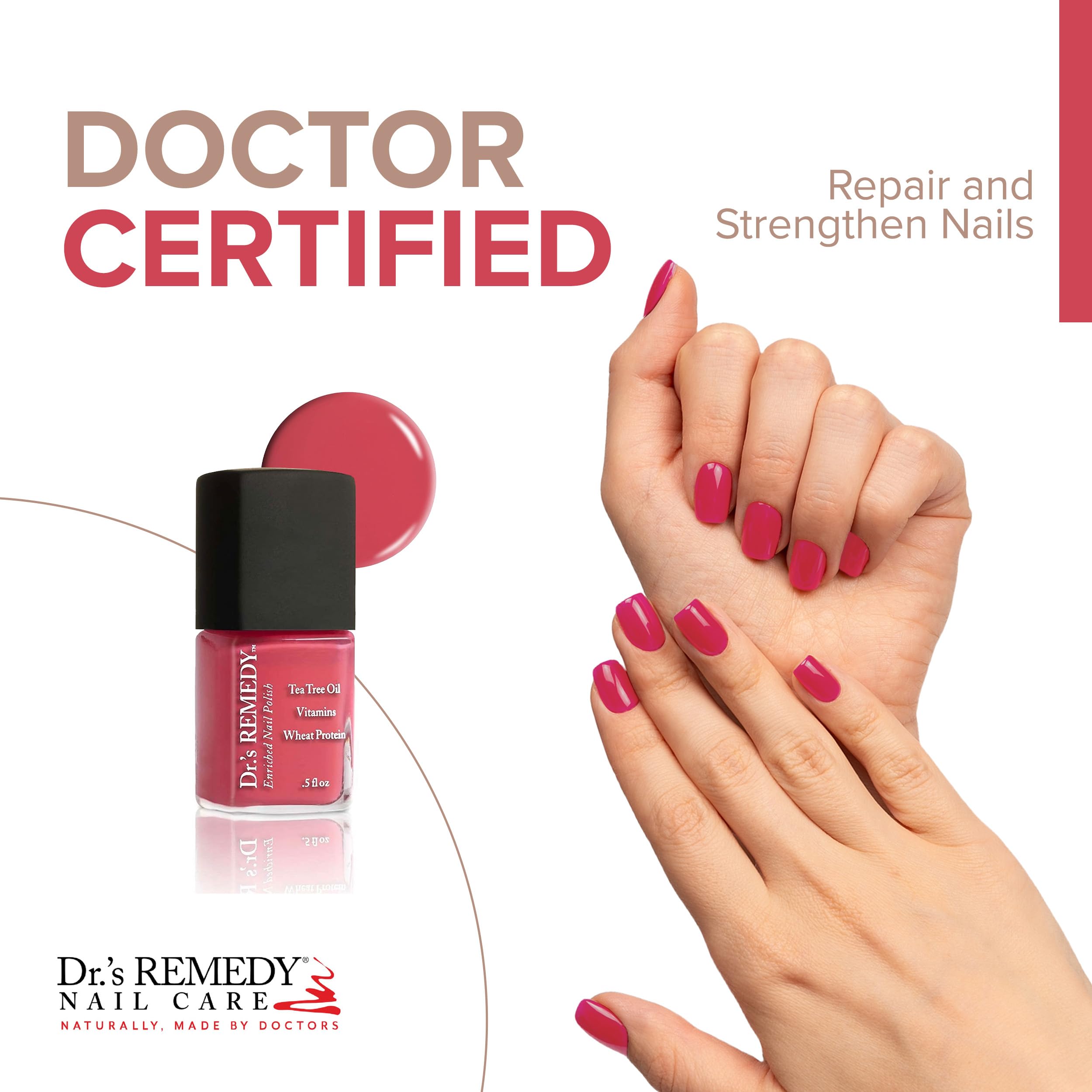 Dr.'s Remedy 3 Pack Nail Polish Kit – Peaceful as the Sea Trio, Non-Toxic Enriched Nail Strengthener
