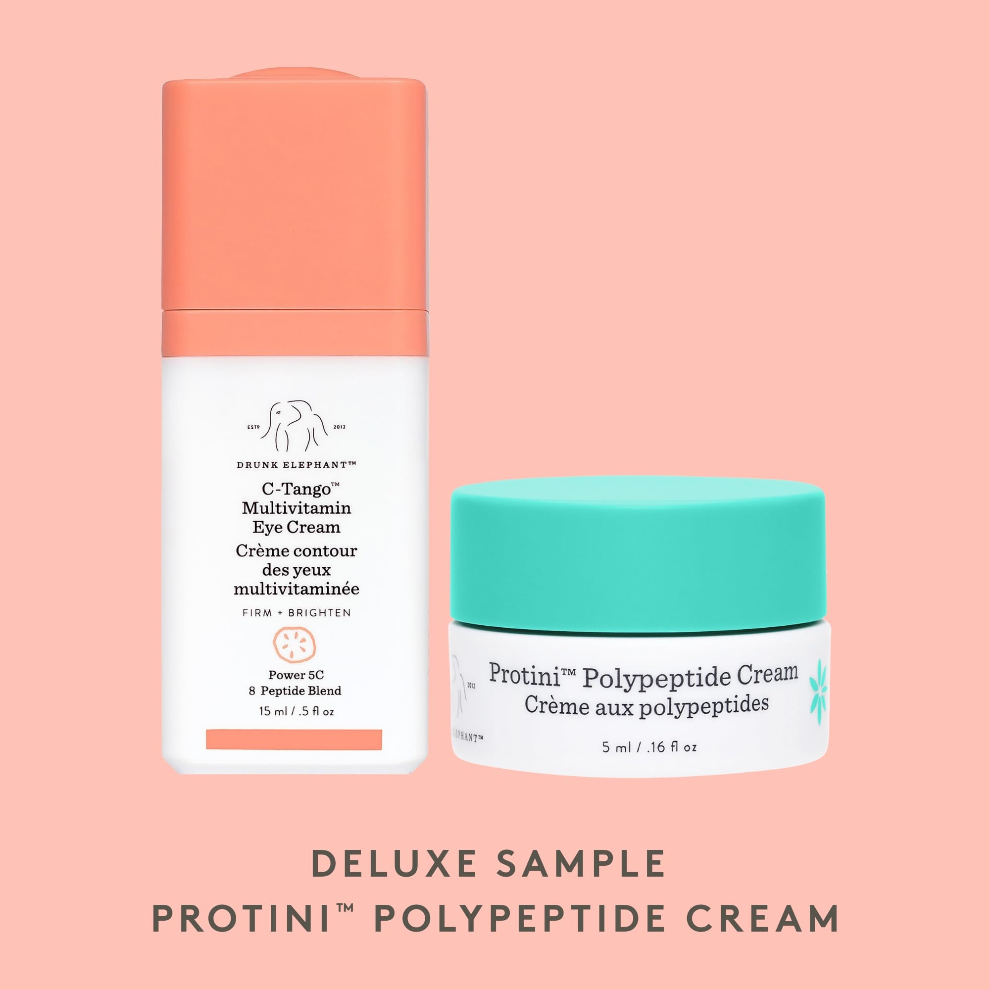 Drunk Elephant C-Tango Eye Cream with Deluxe Sample – Vitamin C & Peptides