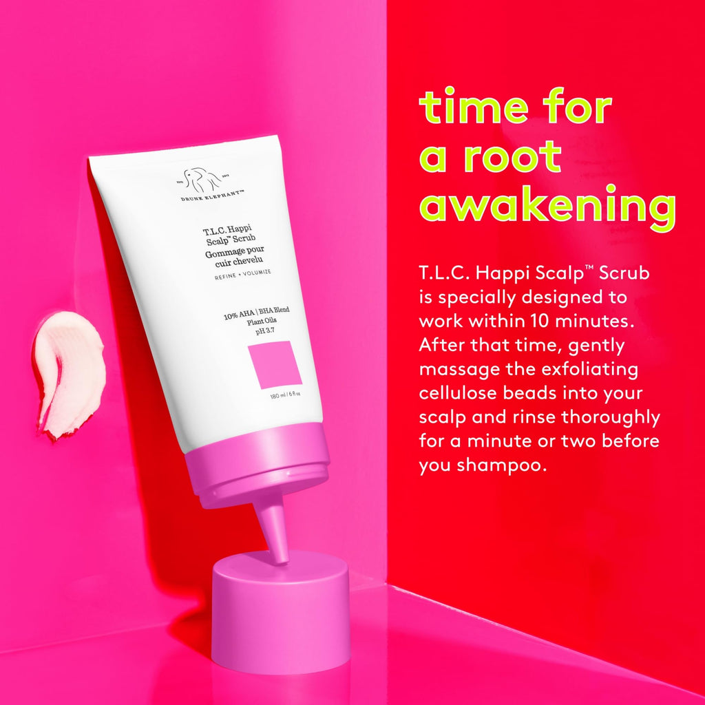 Drunk Elephant T.L.C. Happi Scalp Scrub – 180 ml / 6 oz | Sulfate-Free, Cruelty-Free, Dermatologist-Tested