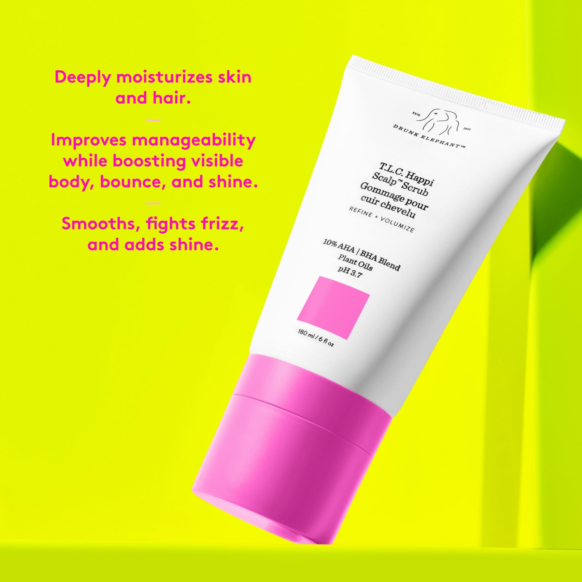 Drunk Elephant T.L.C. Happi Scalp Scrub – 180 ml / 6 oz | Sulfate-Free, Cruelty-Free, Dermatologist-Tested