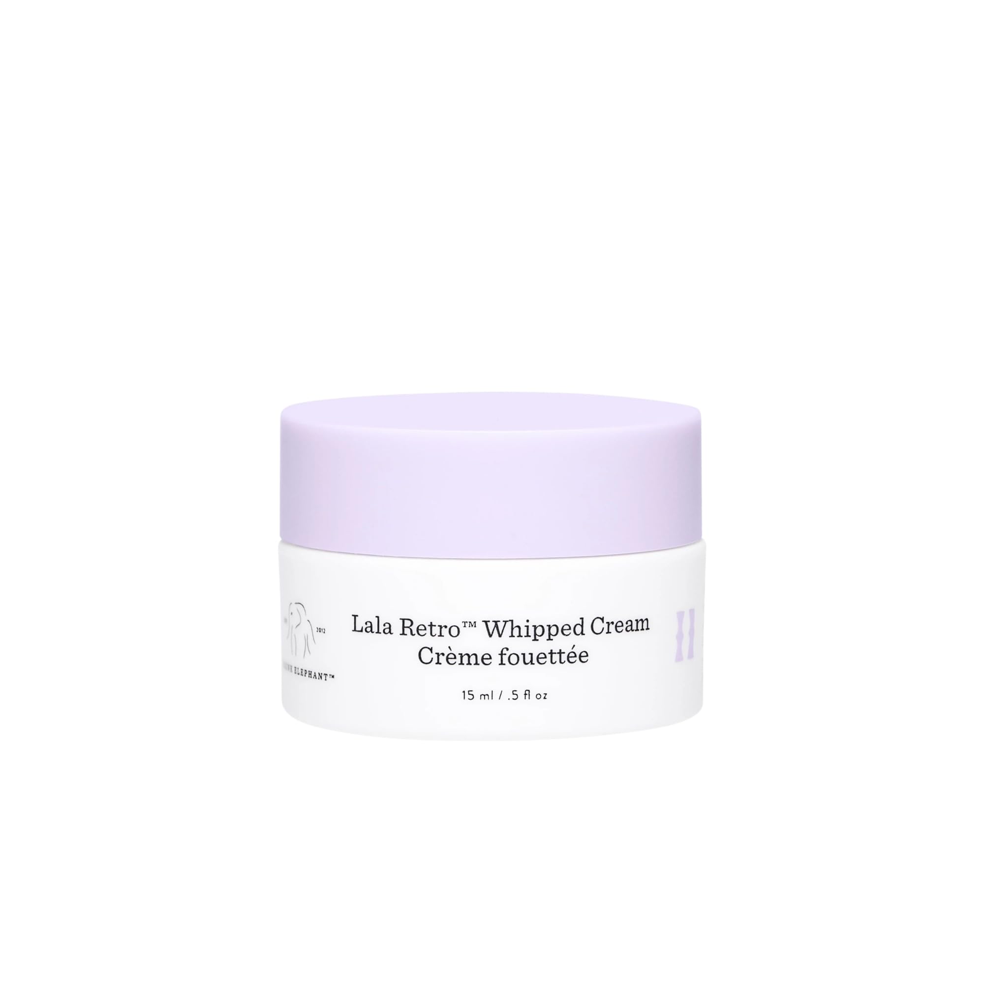 Drunk Elephant Lala Retro Whipped Cream – Ceramide Moisturizer, Clean Clinical Skincare, 15 ml