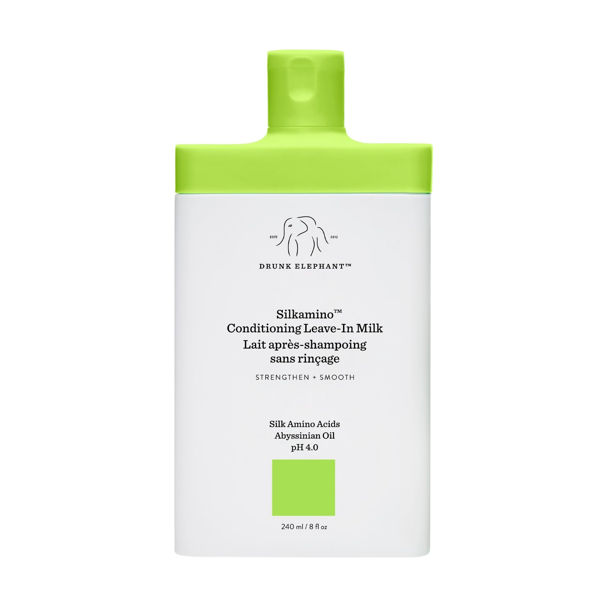 Drunk Elephant Silkamino Conditioning Leave-In Milk – Silk Amino Acids, 240 ml/8 fl oz