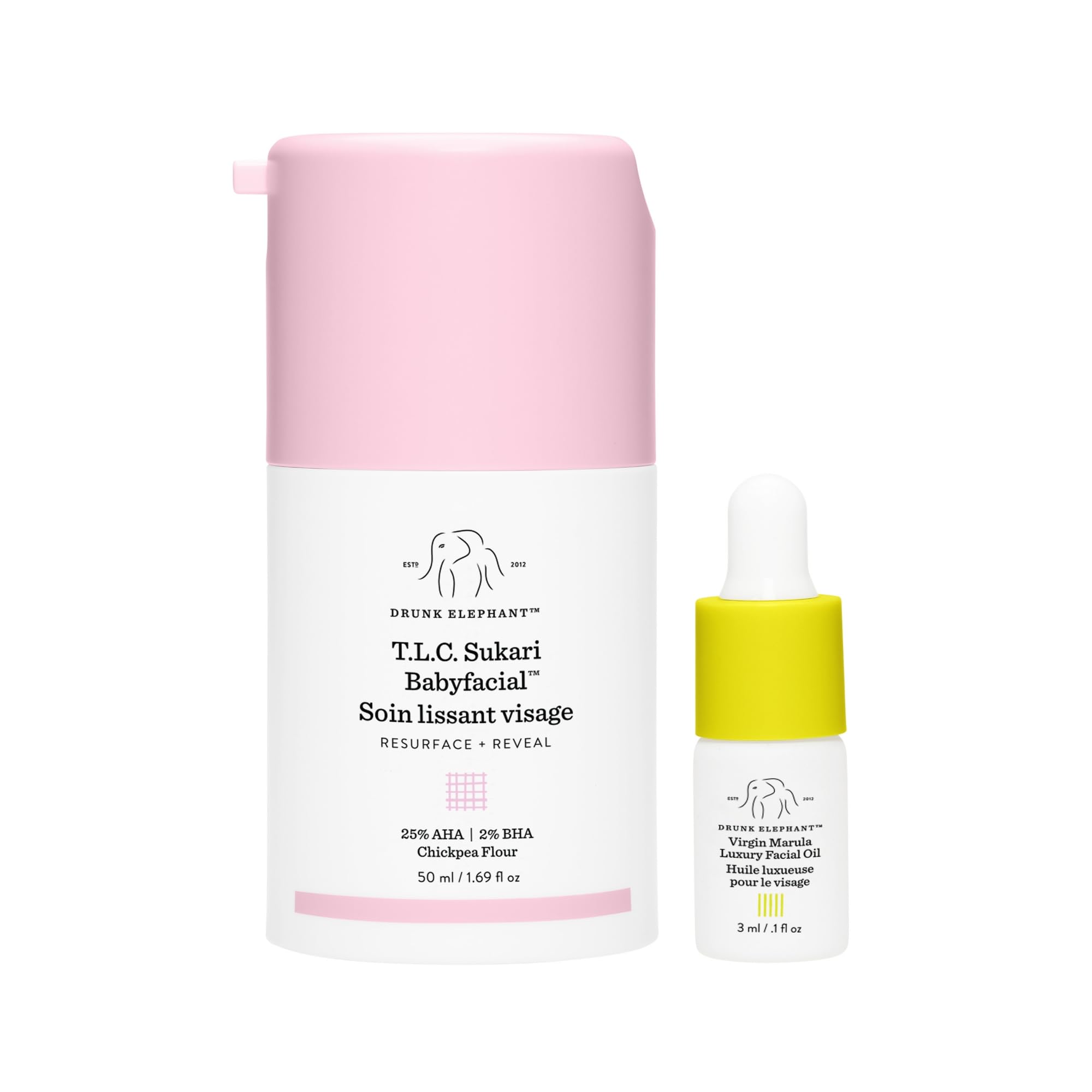 Drunk Elephant T.L.C. Sukari Babyfacial – Exfoliating Face Mask (50 ml) | 25% AHA / 2% BHA