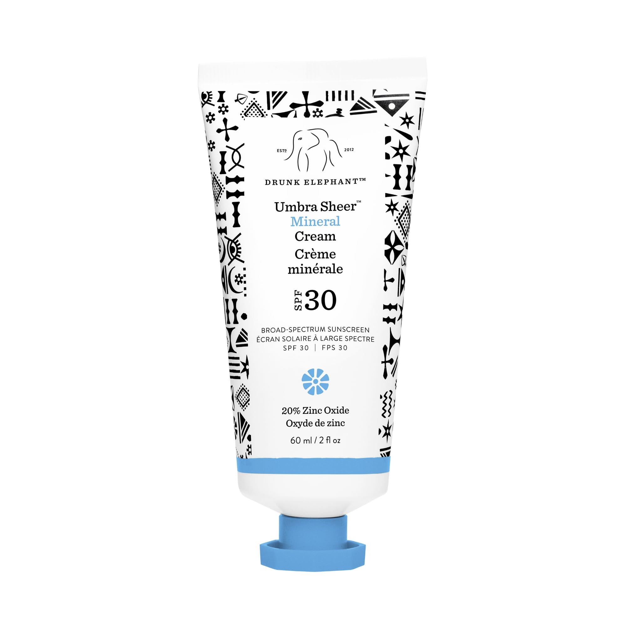Drunk Elephant Umbra Sheer Mineral Cream SPF 30 – 60 ml / 2 fl oz | Clean Mineral Sunscreen