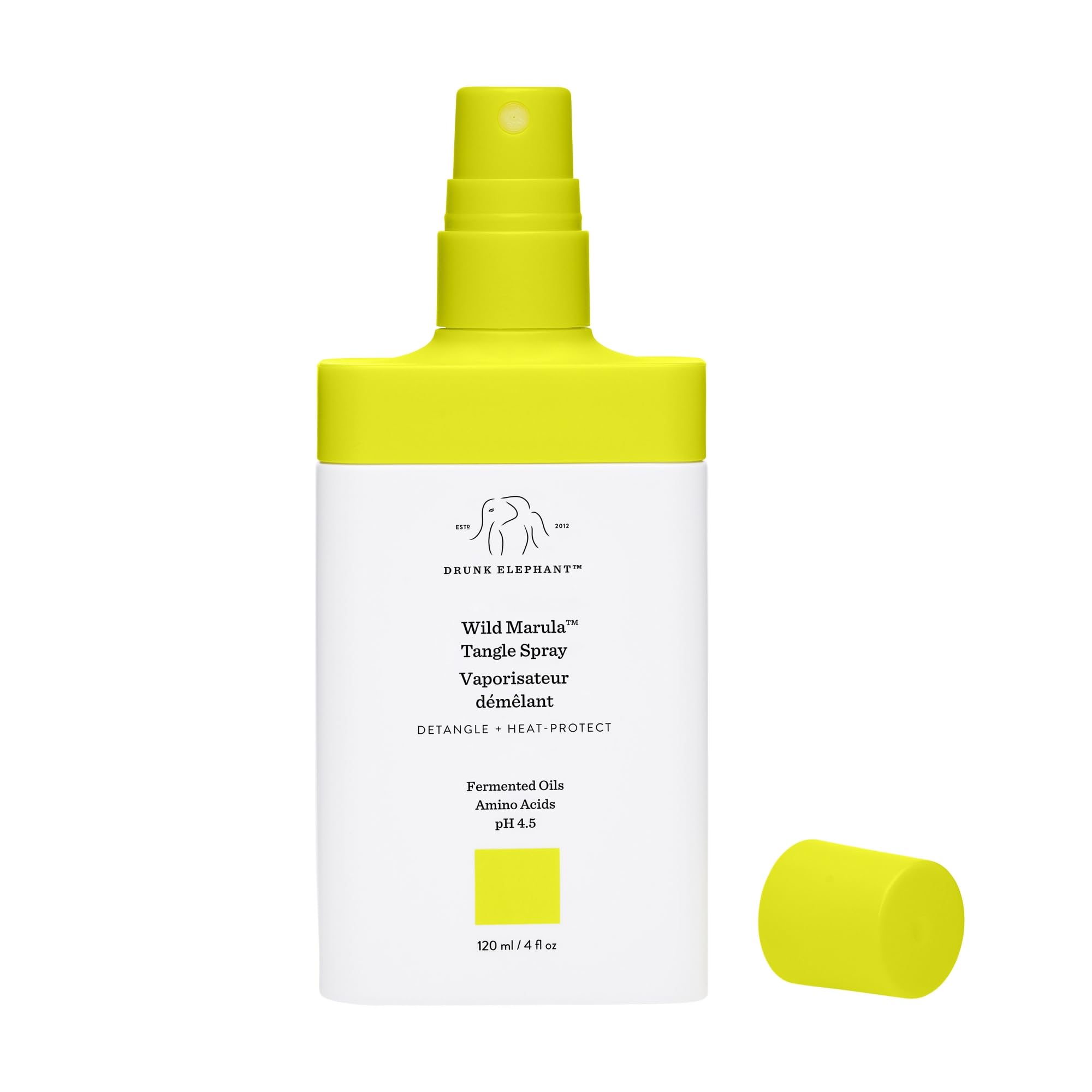 Drunk Elephant Wild Marula Tangle Spray – Detangler & Heat Protectant, 120 ml