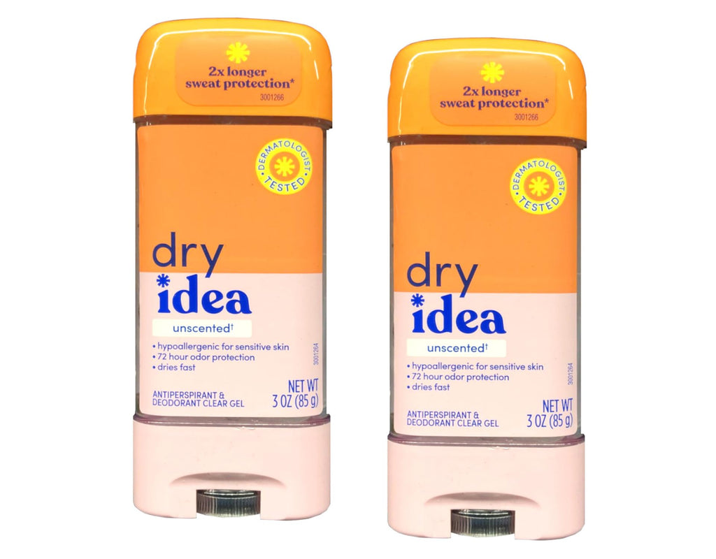 Dry Idea Advanced Dry Powder Fresh Gel 3 Oz (Pack of 2) – 72-Hour Odor & Wetness Protection
