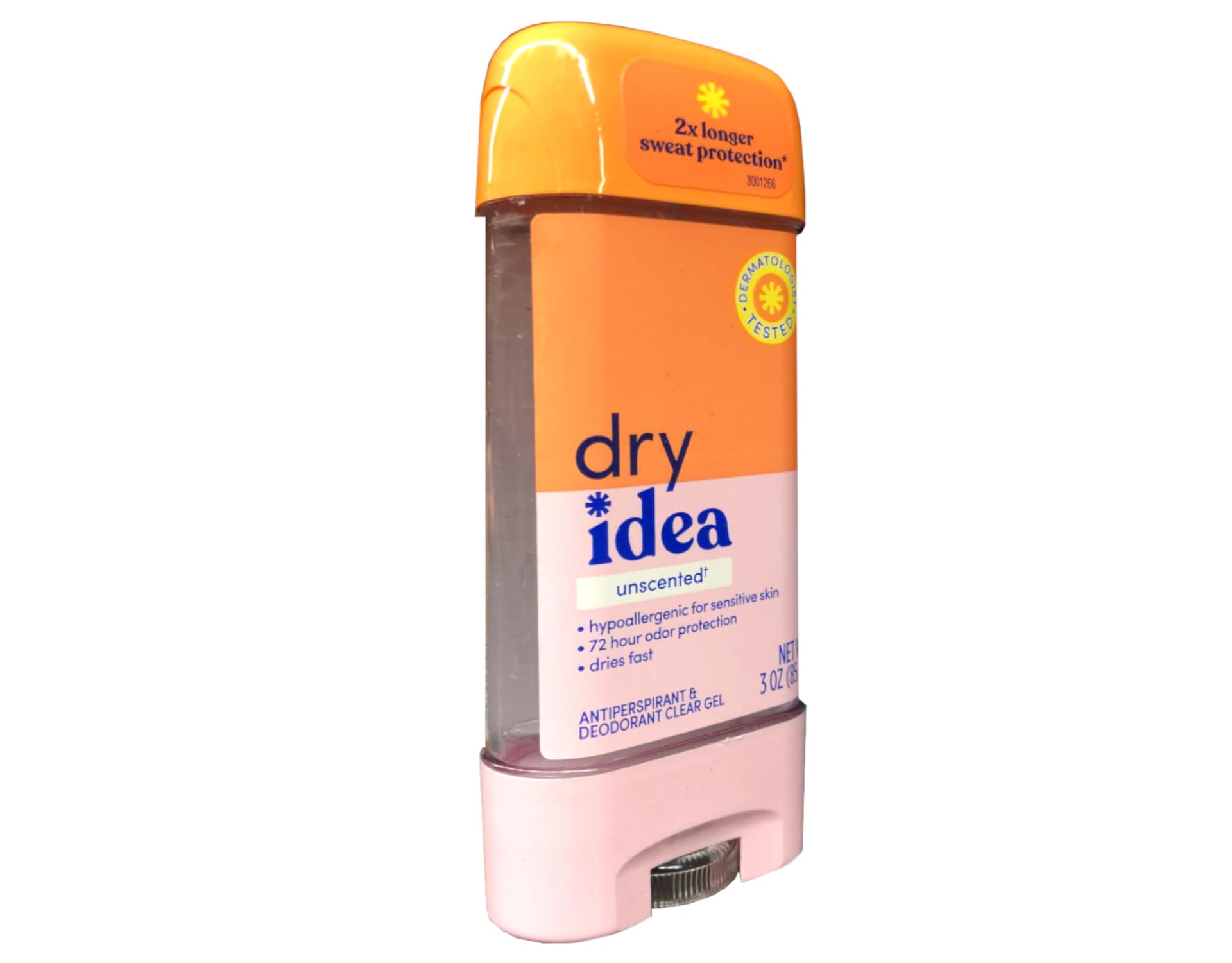 Dry Idea Clear Unscented Gel Antiperspirant & Deodorant – 3 oz (Pack of 10)