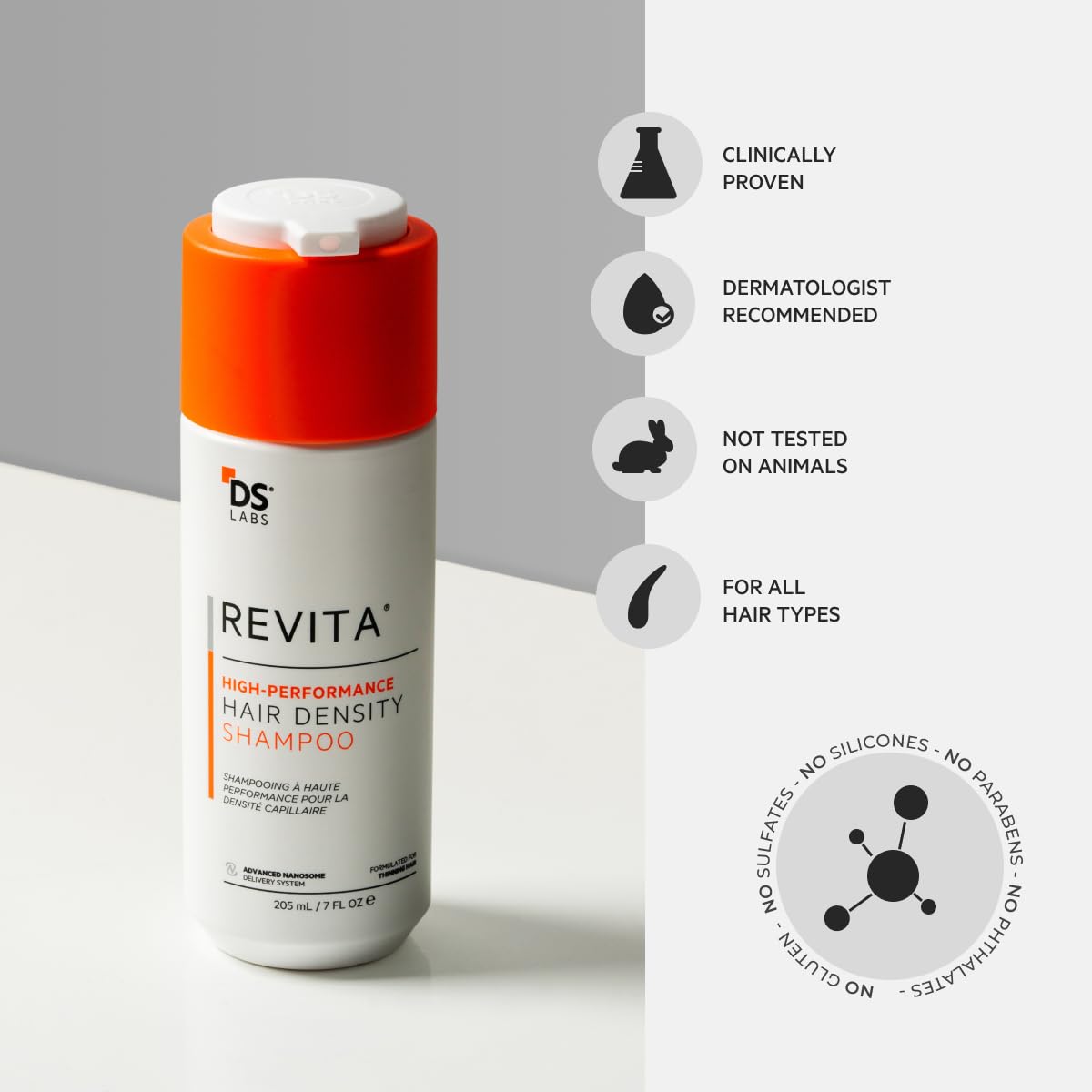 DS Laboratories Revita Shampoo 925mL – Thick-Looking Hair, Scalp First Cleanse, Color Safe, Sulfate & Silicone Free