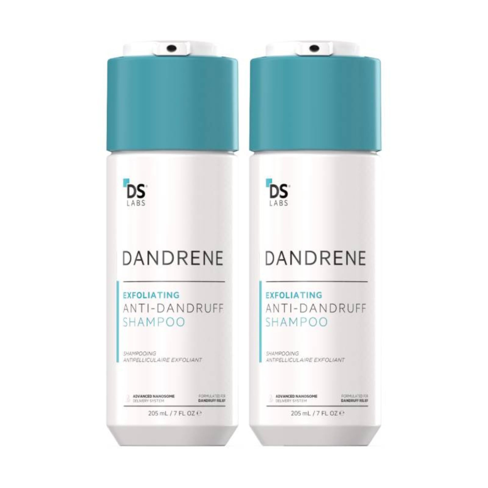 DS Labs Dandrene Dandruff Shampoo 2 Pack | Exfoliating, Color Safe, Sulfate Free (205 mL)