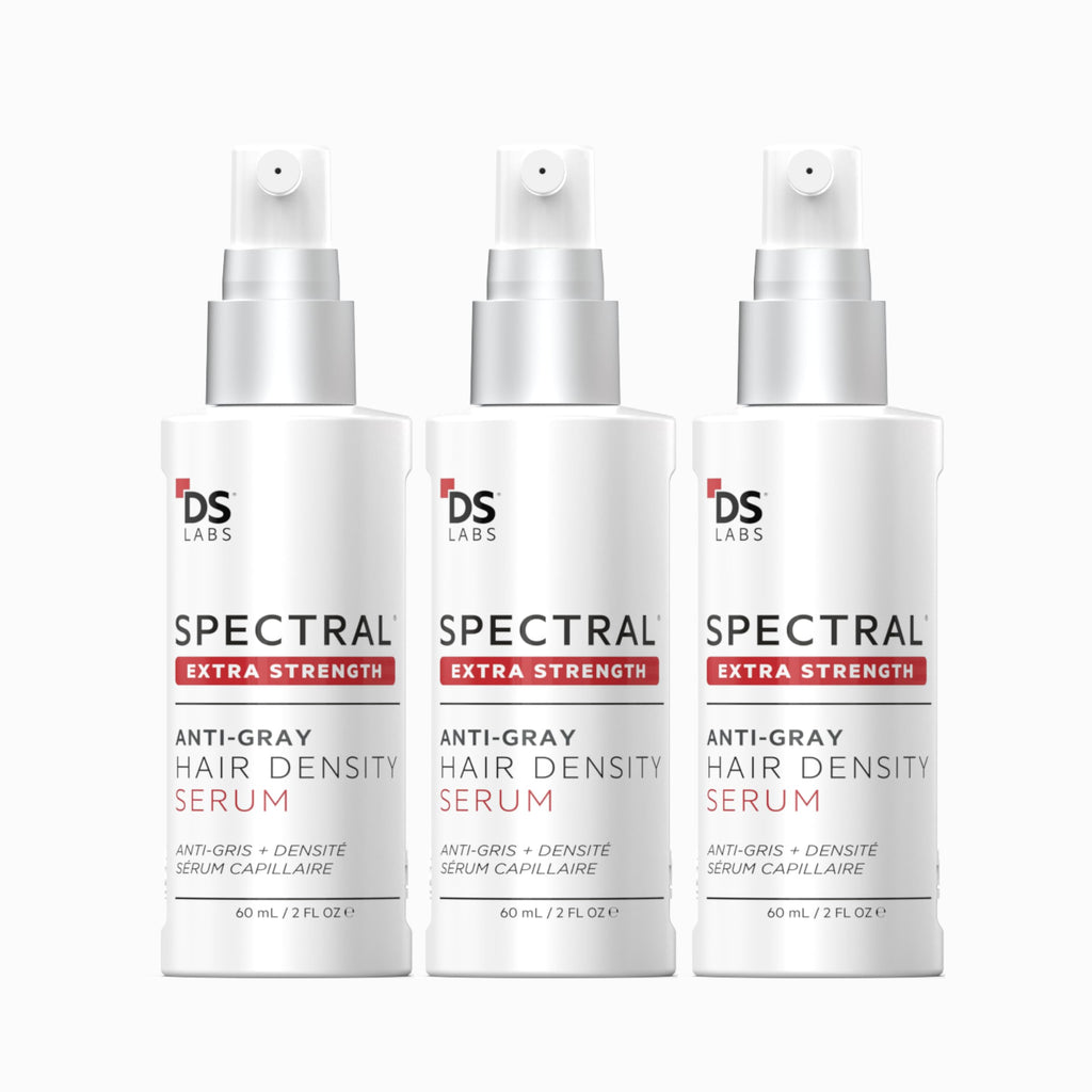 DS Labs Spectral Extra Strength Hair Density Serum 60mL – 3 Pack | Lightweight Leave-In for Fuller, Thicker-Looking Hair