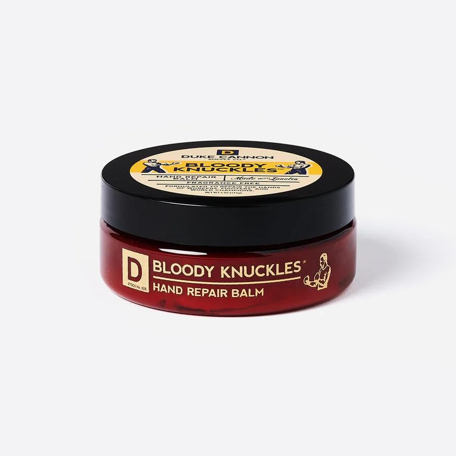 Duke Cannon Bloody Knuckles Hand Repair Balm 3-Pack – Unscented 5 oz Hand Cream for Workers, Fighters & Athletes