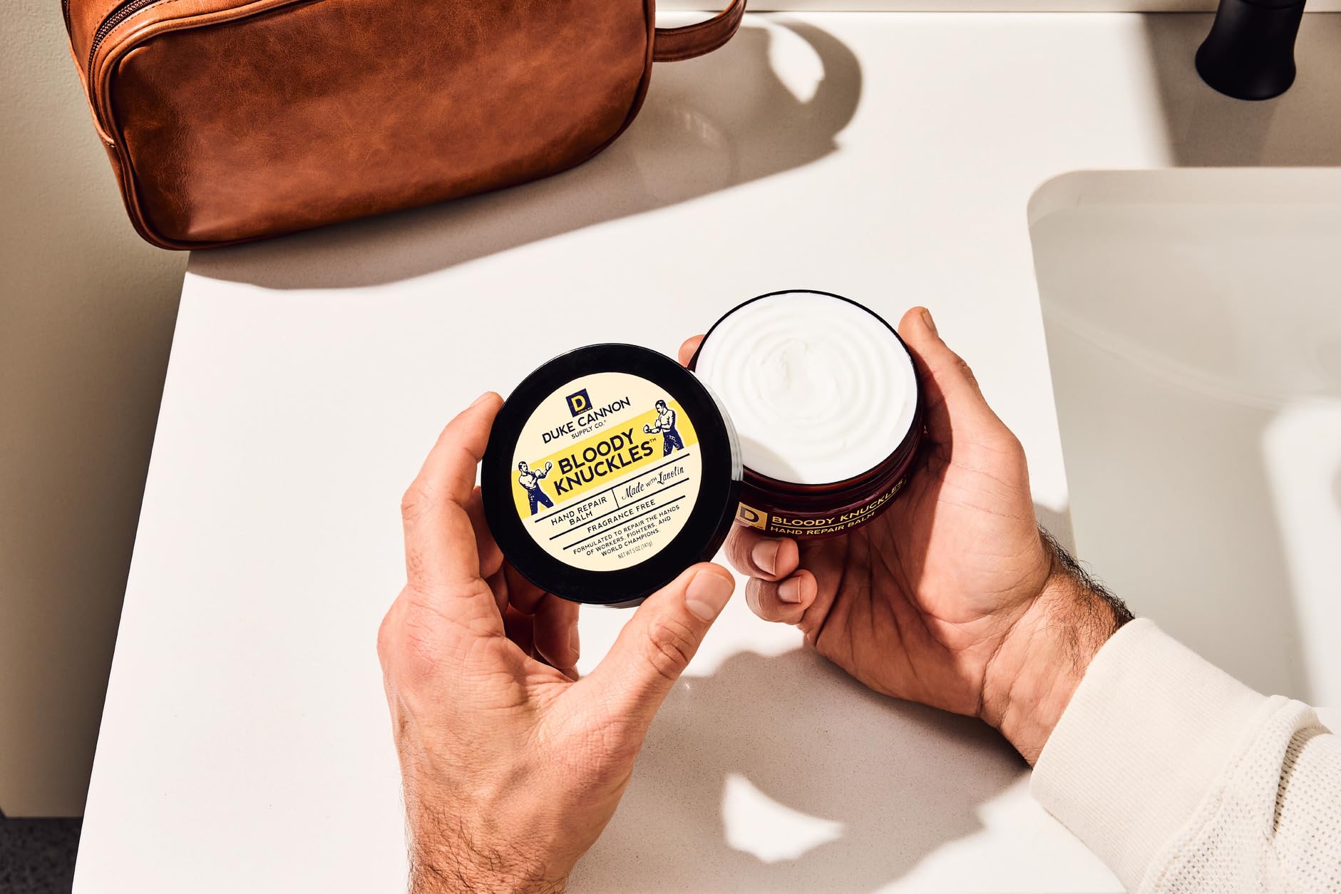 Duke Cannon Bloody Knuckles Hand Repair Balm 3-Pack – Unscented 5 oz Hand Cream for Workers, Fighters & Athletes
