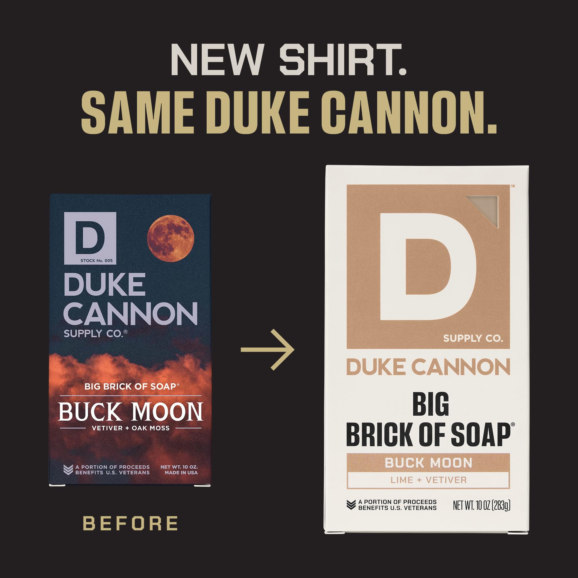 Duke Cannon Buck Moon Bar Soap Puck Bundle — 6 Pack, 5 oz Each
