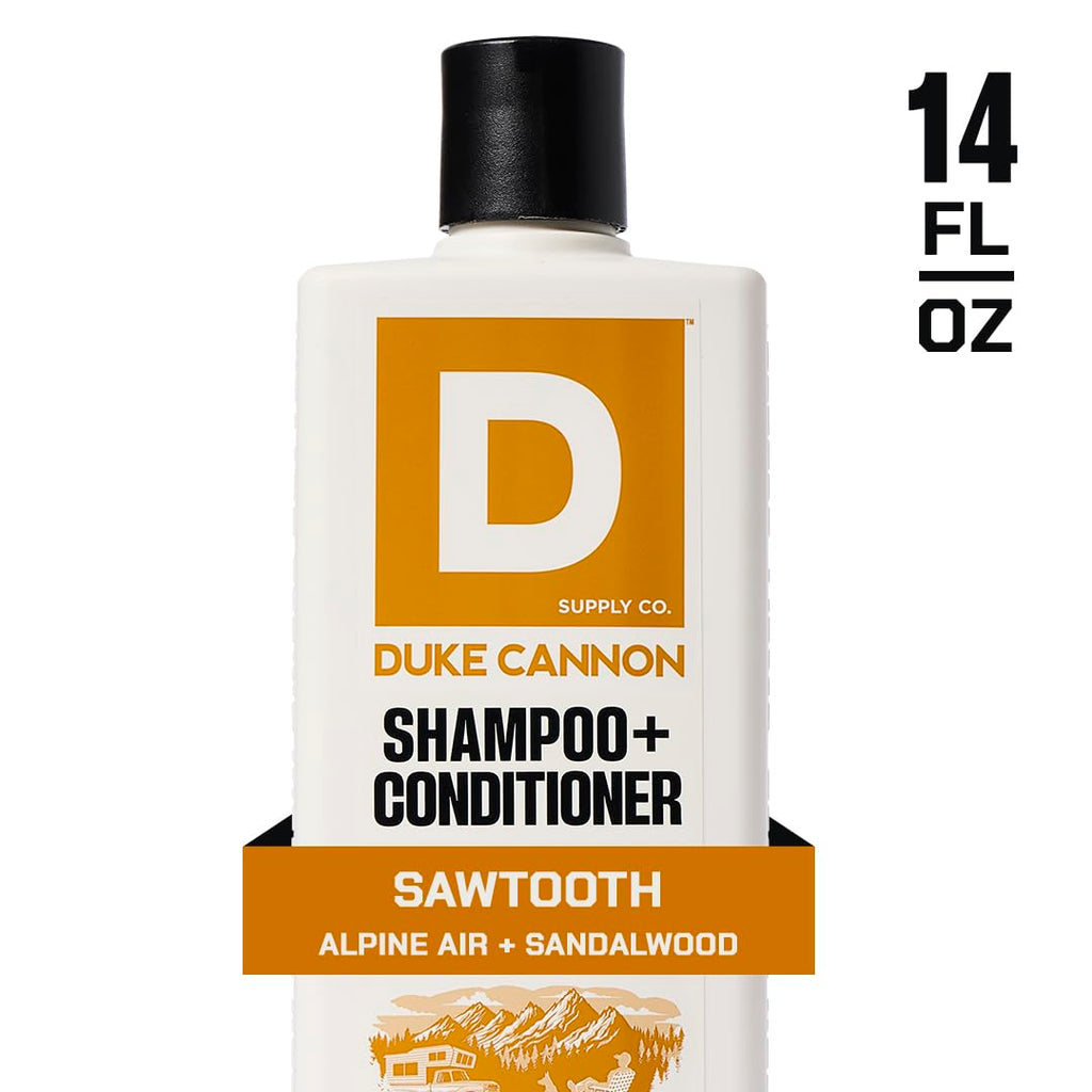 Duke Cannon Shampoo & Conditioner 3-Pack – Sawtooth, Midnight Swim, Naval Diplomacy | Sulfate-Free, Natural Ingredients (14 oz each)