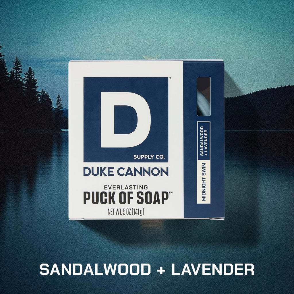 Duke Cannon Supply Co. Bar Soap Puck – Midnight Swim, 6-Pack, 5 oz