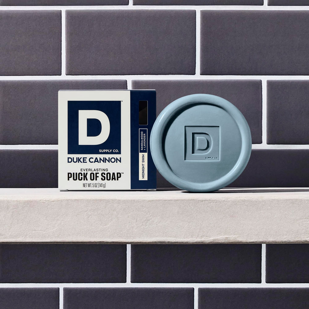 Duke Cannon Supply Co. Bar Soap Puck – Midnight Swim, 6-Pack, 5 oz