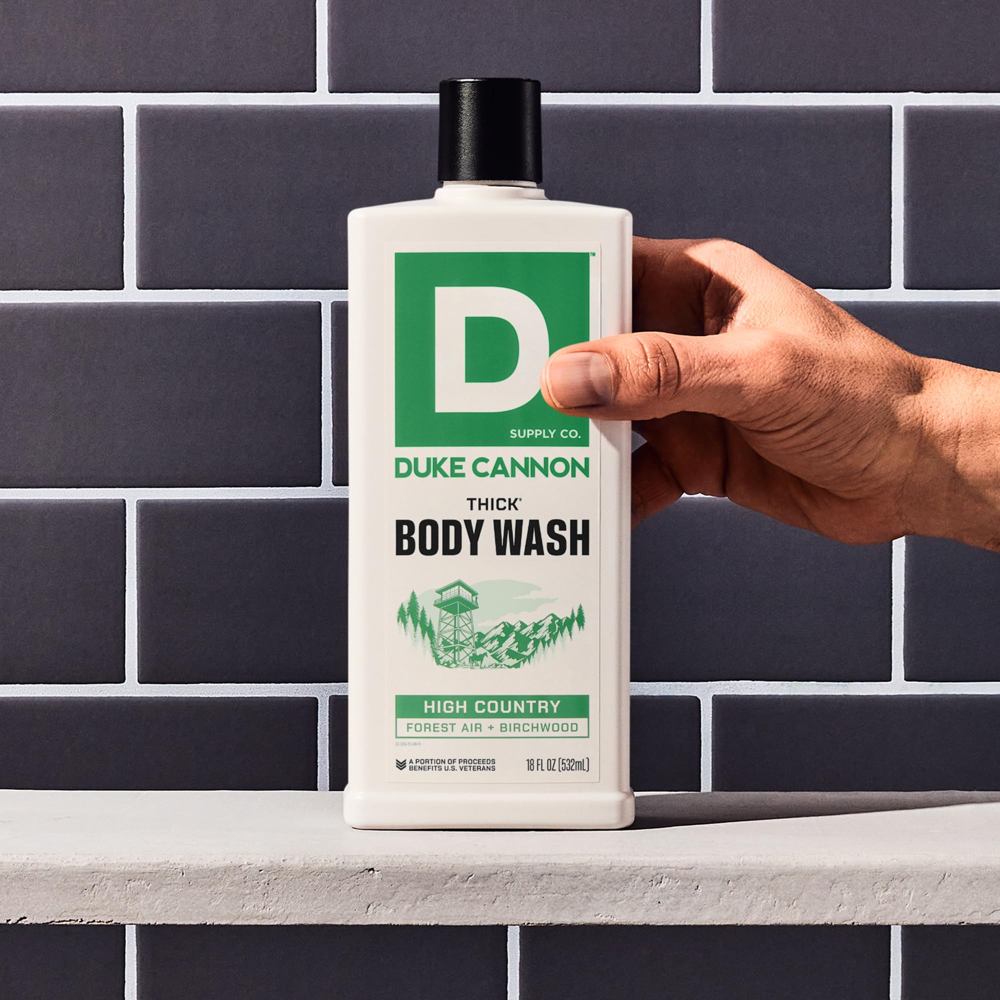 Duke Cannon Supply Co. Thick High-Viscosity Body Wash for Men High Country – Premium Ingredients, Plant-Based Thickeners, Superior Lather, Natural Exfoliate, 17.5 Fl Oz (3 Pack)