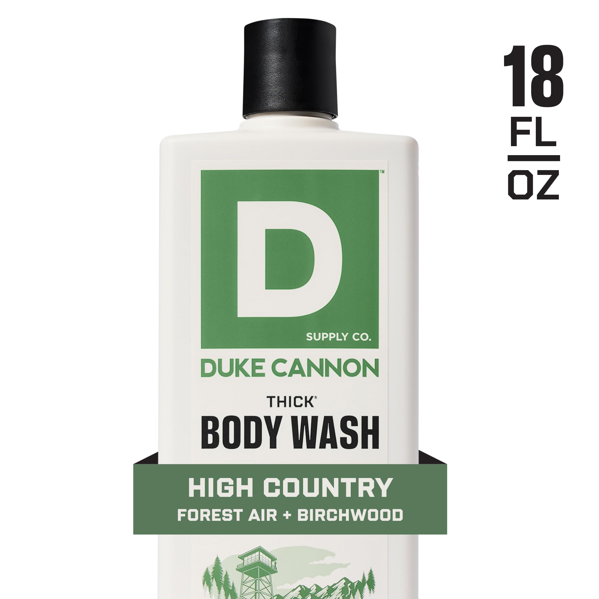 Duke Cannon Supply Co. Thick High-Viscosity Body Wash for Men High Country – Premium Ingredients, Plant-Based Thickeners, Superior Lather, Natural Exfoliate, 17.5 Fl Oz (3 Pack)