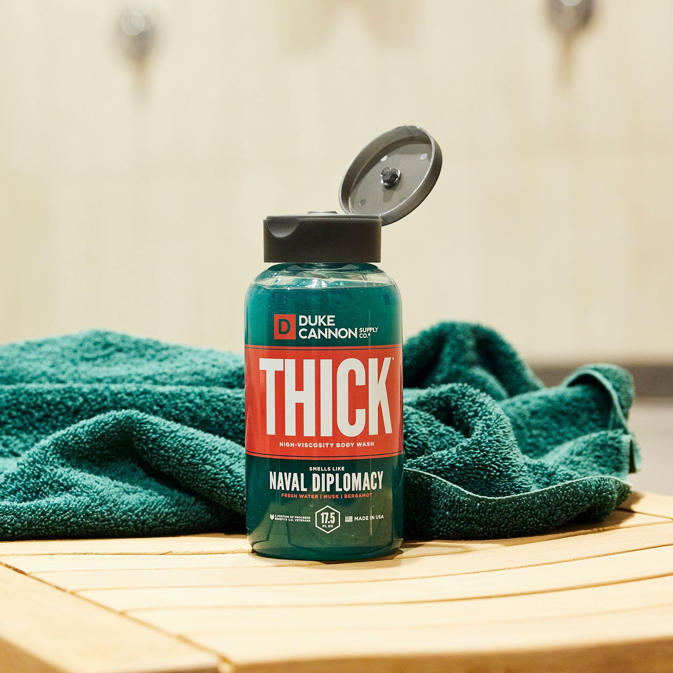Duke Cannon Supply Co. THICK High-Viscosity Body Wash for Men – Naval Diplomacy Scent, 17.5oz 3-Pack