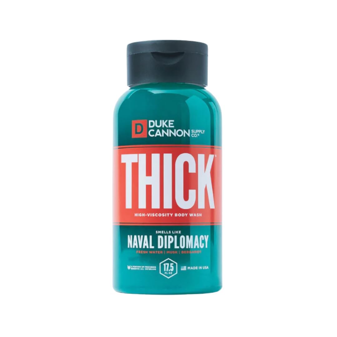 Duke Cannon Supply Co. THICK High-Viscosity Body Wash for Men – Naval Diplomacy Scent, 17.5oz 3-Pack