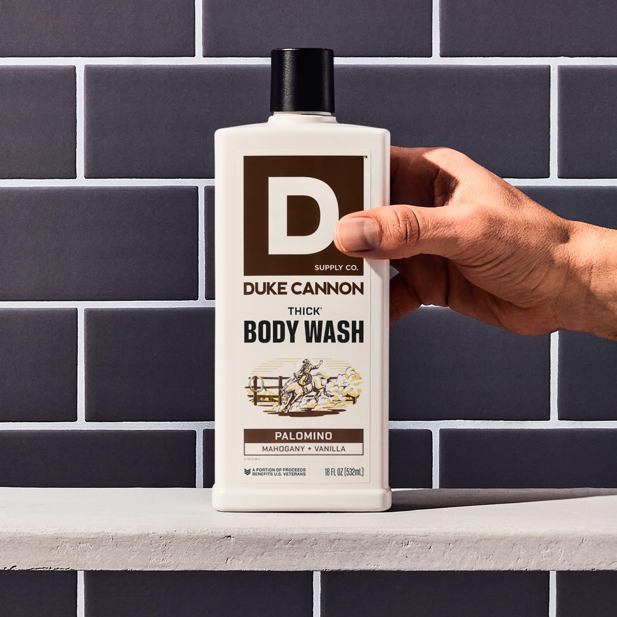 Duke Cannon Palomino Thick Body Wash – 3x Thicker, 18 oz 3-Pack for Men