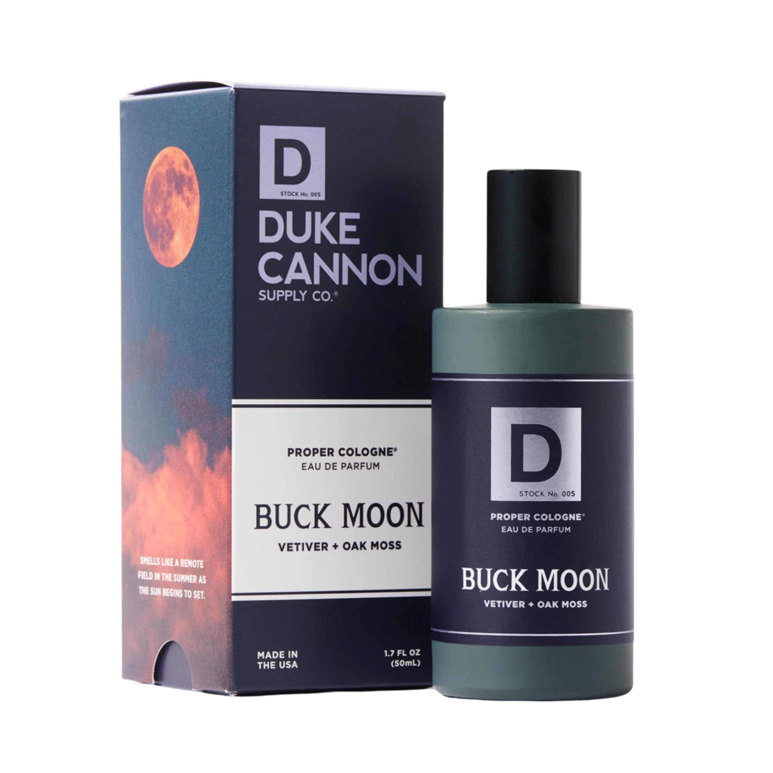 Duke Cannon Proper Cologne Buck Moon – Lime & Vetiver, Men’s Eau de Parfum 1.7 fl oz