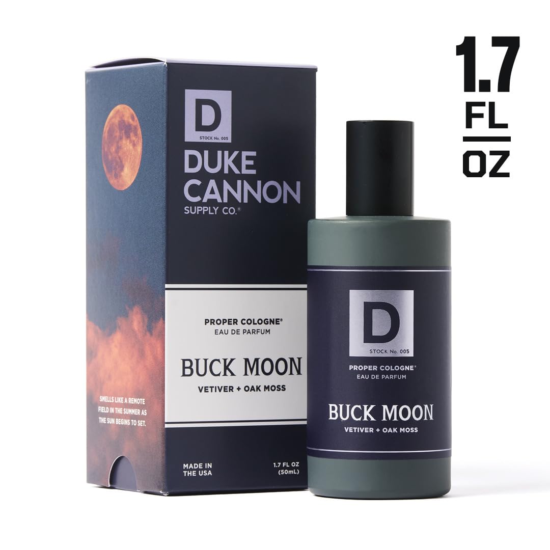 Duke Cannon Proper Cologne Buck Moon – Lime & Vetiver, Men’s Eau de Parfum 1.7 fl oz