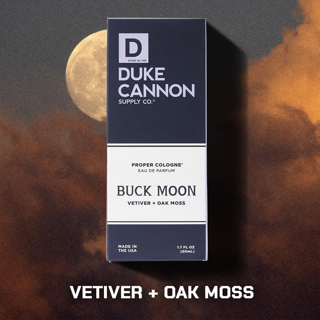 Duke Cannon Proper Cologne Buck Moon – Lime & Vetiver, Men’s Eau de Parfum 1.7 fl oz