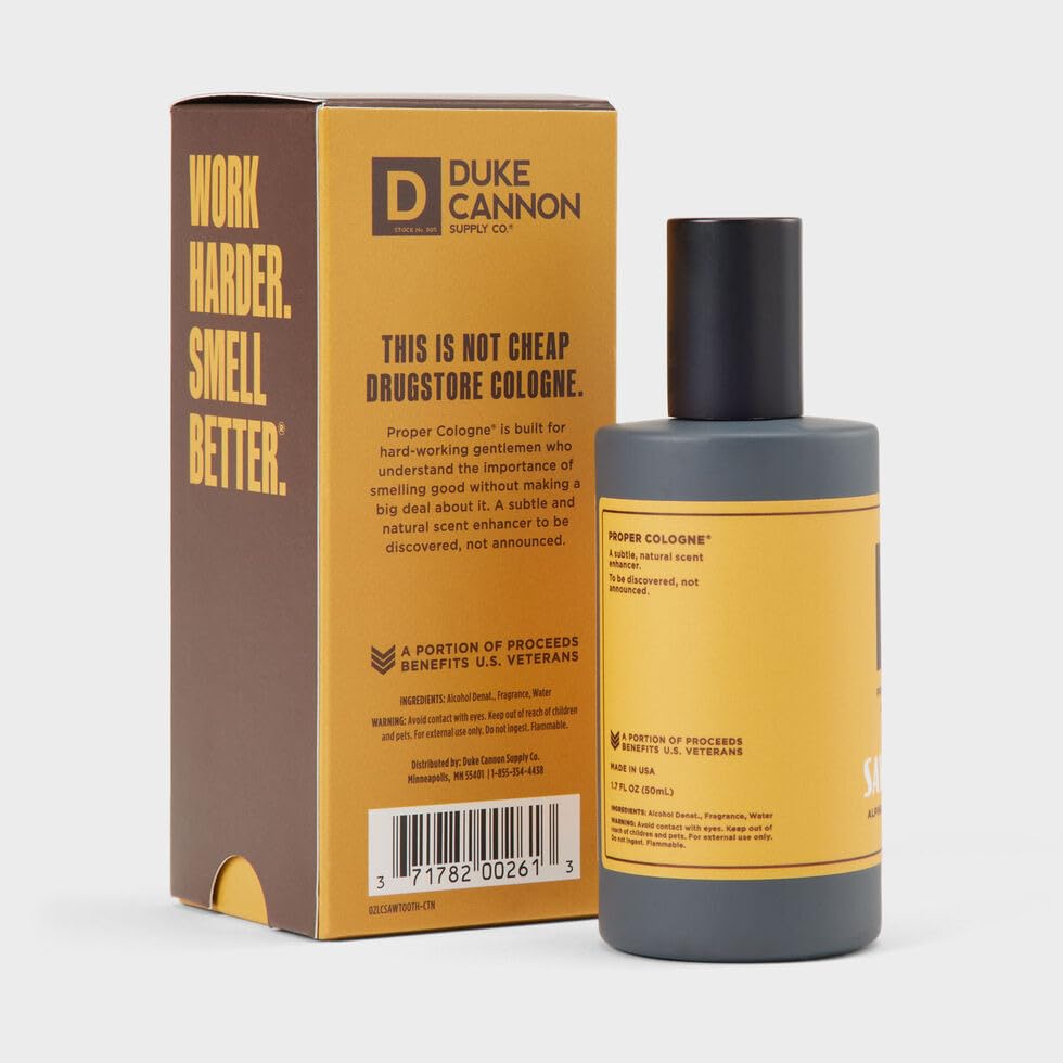 Duke Cannon Proper Cologne Sawtooth | Alpine Air & Cedarwood | 1.7 fl oz