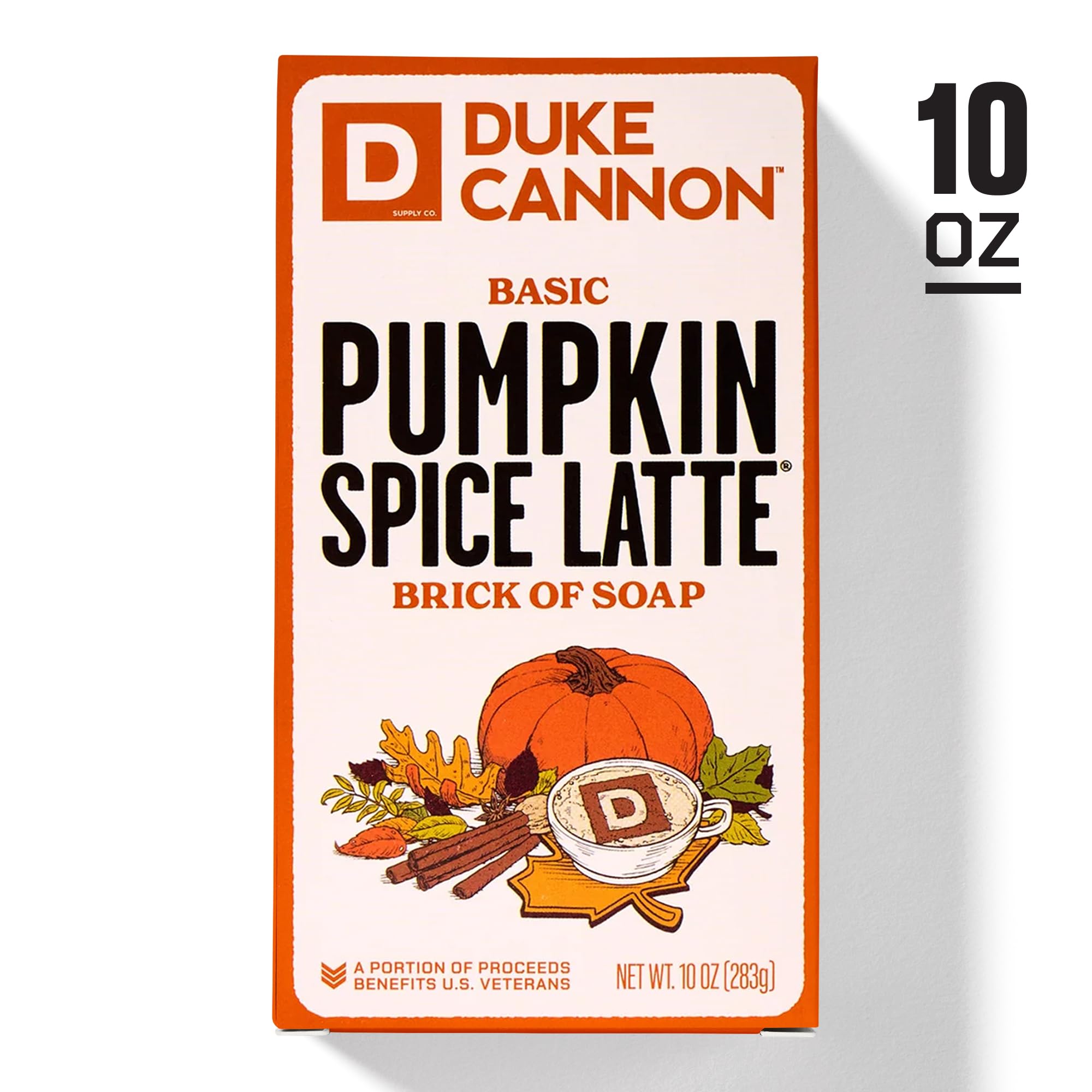 Duke Cannon Pumpkin Spice Latte Bar Soap 3-Pack – Limited Edition 10 oz Big Brick, Masculine Fall Scent
