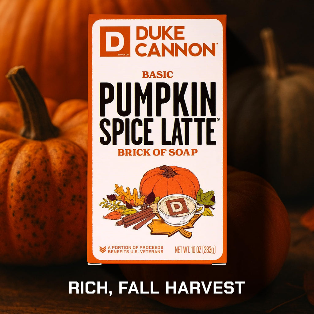 Duke Cannon Big Brick Pumpkin Spice Latte Soap – 10 oz for All Skin Types | Masculine Scent