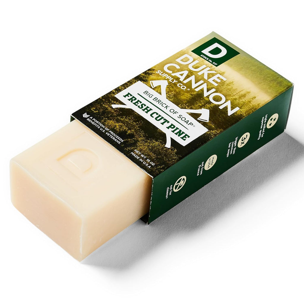 Duke Cannon Big Brick Soap for Men – Fresh Cut Pine, Extra Large 10 oz Bars (3-Pack) | Paraben-Free