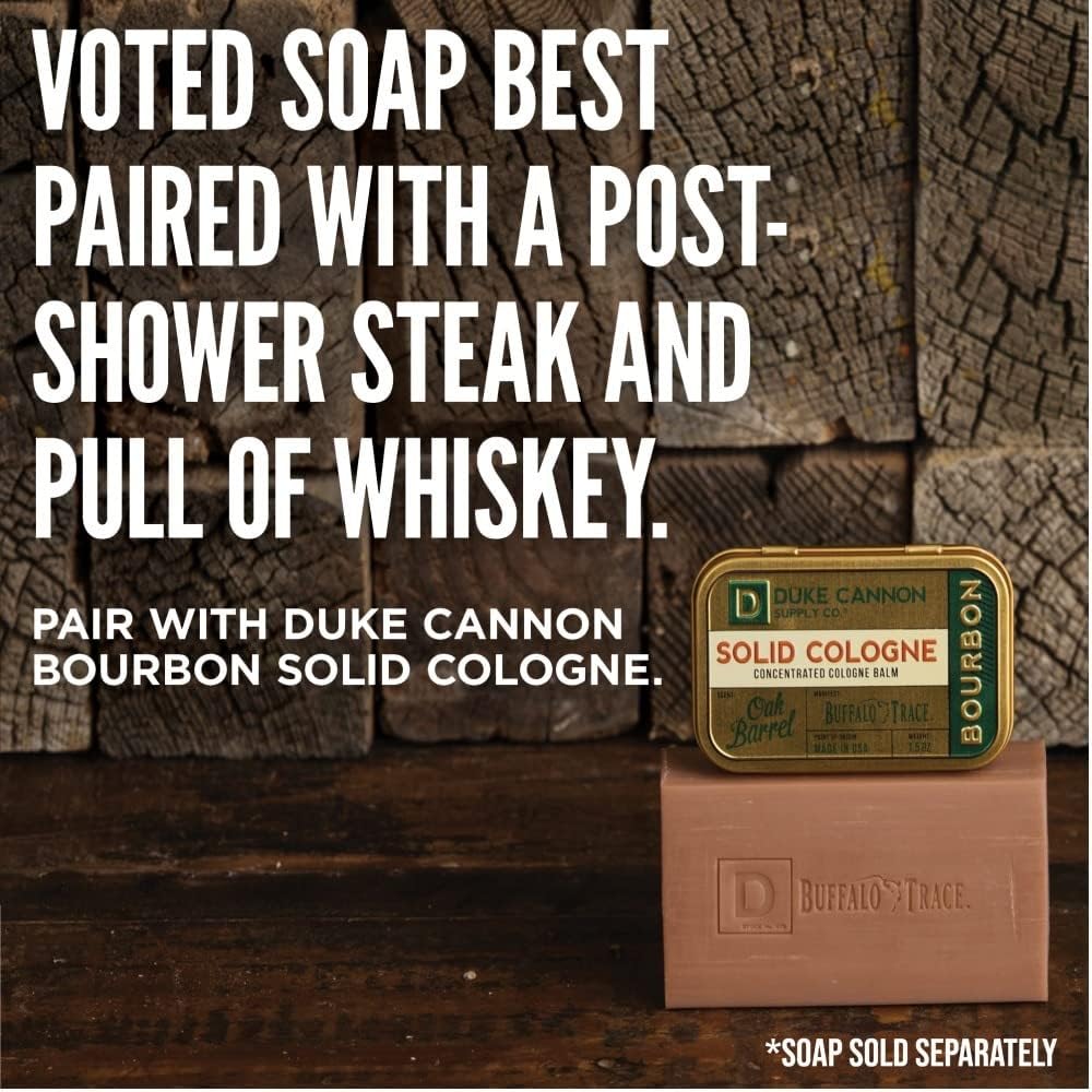 Duke Cannon Solid Cologne Bourbon – Woodsy Oak Barrel Scent, 1.5 oz