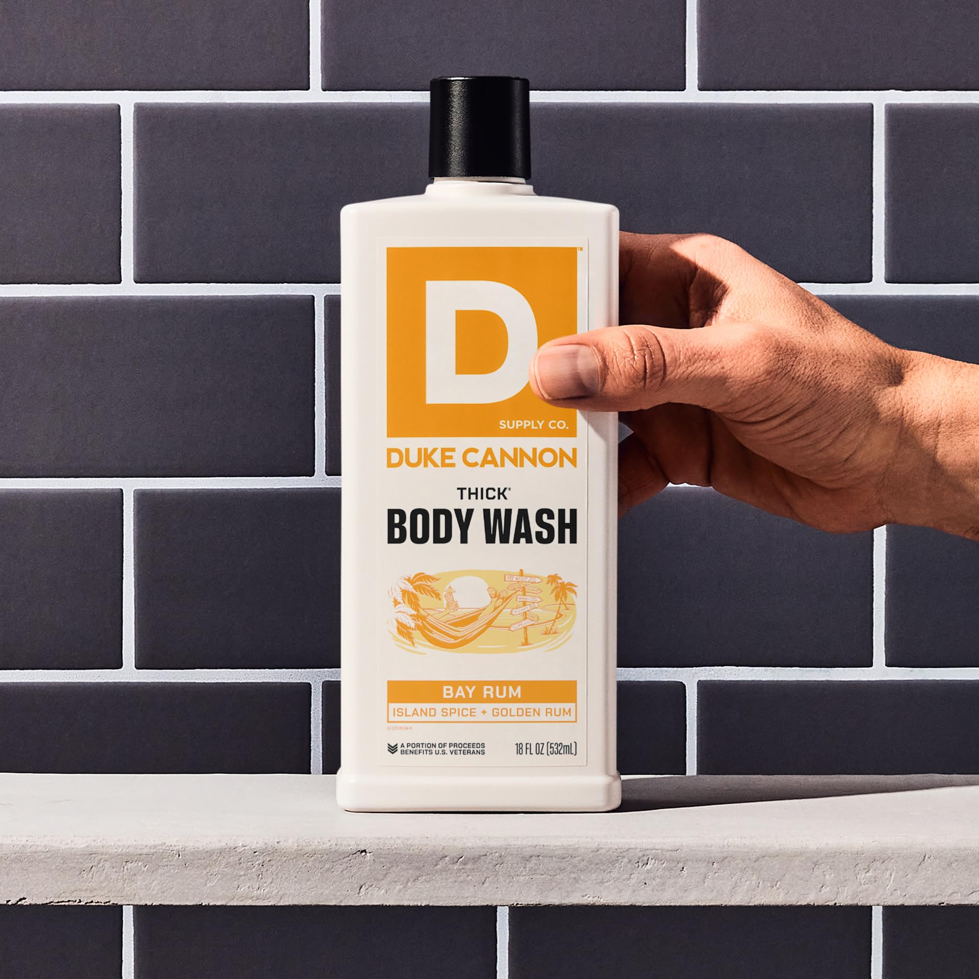 Duke Cannon THICK High-Viscosity Body Wash for Men – Bay Rum with Minerals & Aloe, Paraben-Free, 17.5 oz (Pack of 3)