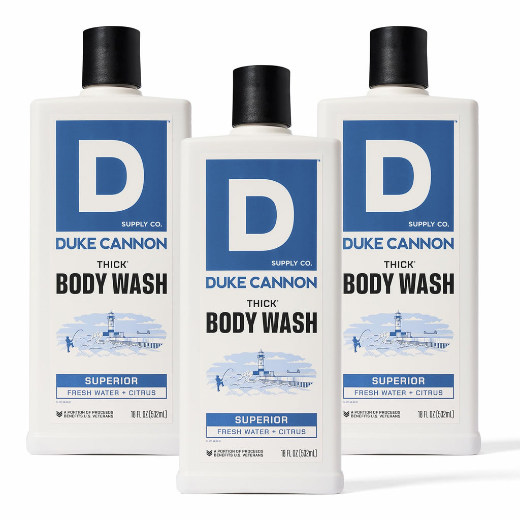 Duke Cannon Thick Body Wash – Superior Men’s Premium Body Wash, Deep Clean, 18oz, Sulfate-Free, Moisturizing Formula (3 Pack)