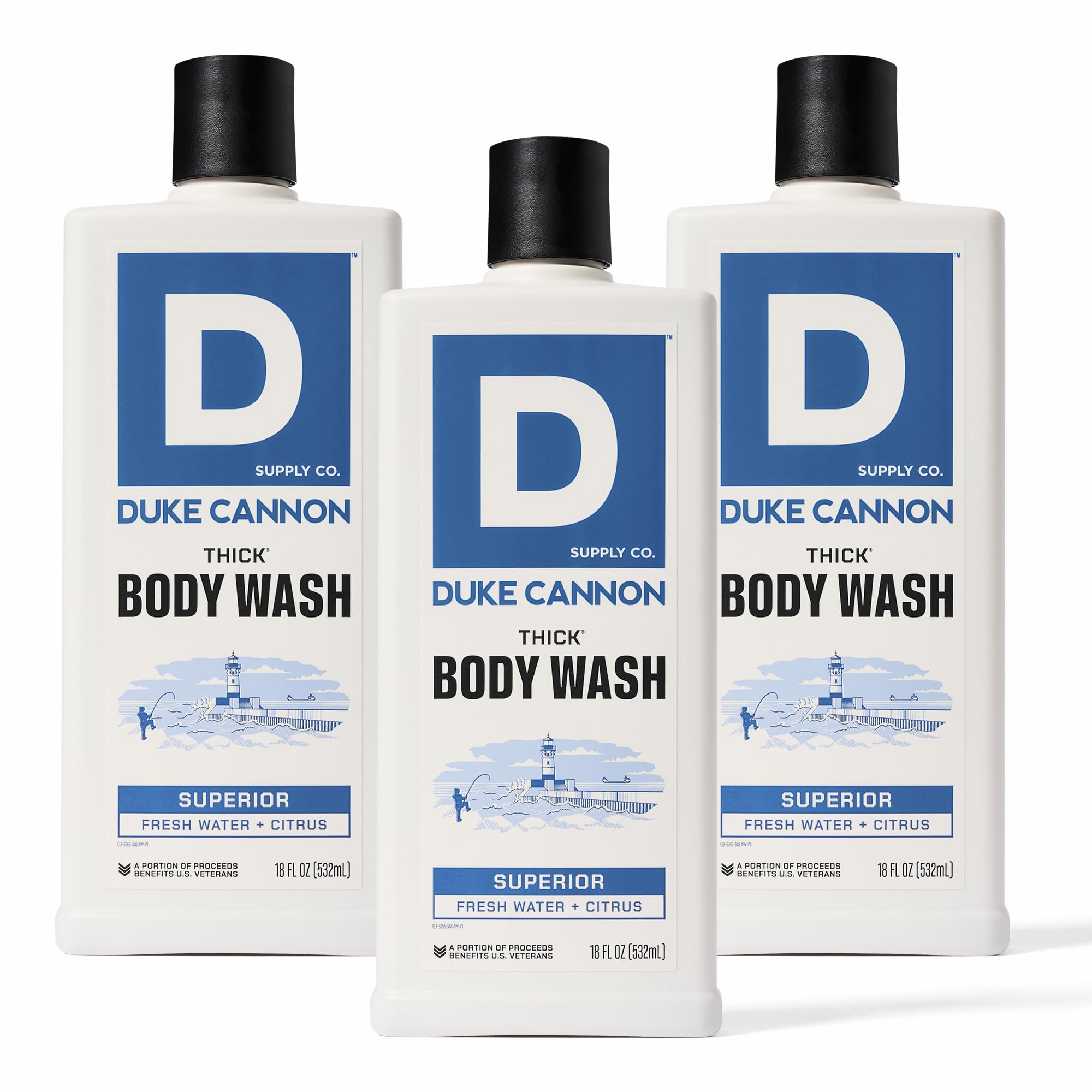Duke Cannon Thick Body Wash – Superior Men’s Premium Body Wash, Deep Clean, 18oz, Sulfate-Free, Moisturizing Formula (3 Pack)