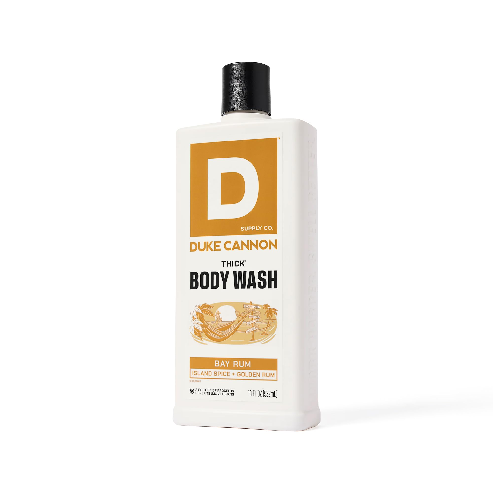 Duke Cannon THICK High-Viscosity Body Wash for Men – Bay Rum with Minerals & Aloe, Paraben-Free, 17.5 oz (Pack of 3)