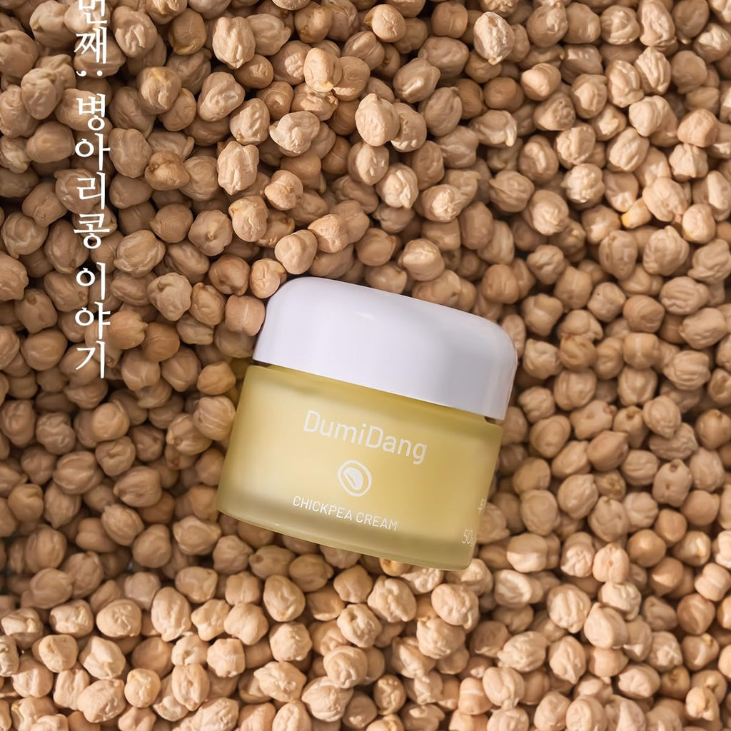 DumiDang Chickpea Cream – Korean Traditional Vegan Skincare with Fermented Chickpeas, Squalane & Shea Butter (50g) | 1.76 oz