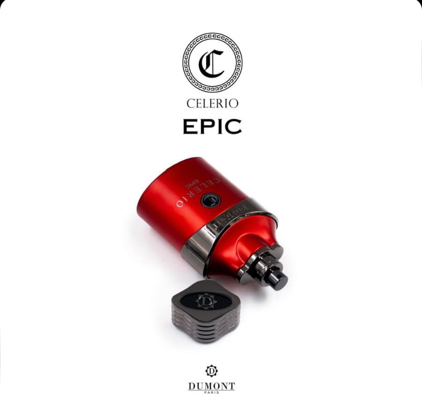 Dumont Celerio Epic Eau De Perfume – Unisex 3.4oz, Red Bottle, Long-Lasting Scent