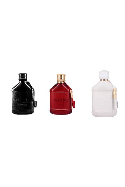 Dumont Nitro Eau de Parfum Set – Intense, Red & White (3 × 100 ml / 3.45 fl oz each)