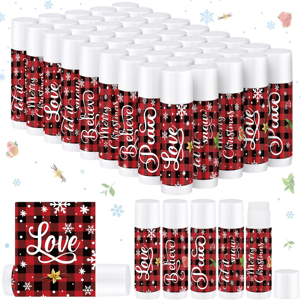 Dunzy 50 Pcs Christmas Lip Balm Bulk – Stocking Stuffers & Holiday Gifts