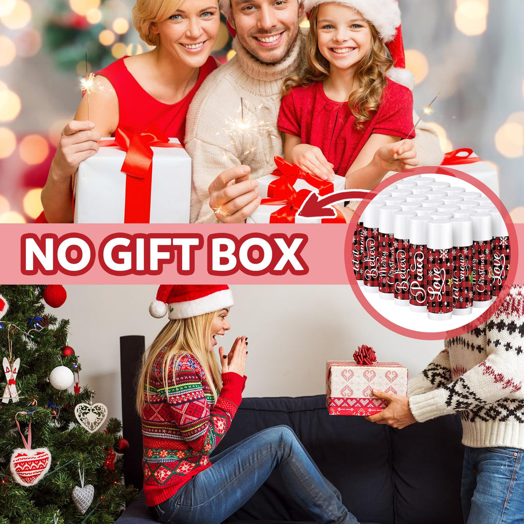 Dunzy 50 Pcs Christmas Lip Balm Bulk – Stocking Stuffers & Holiday Gifts