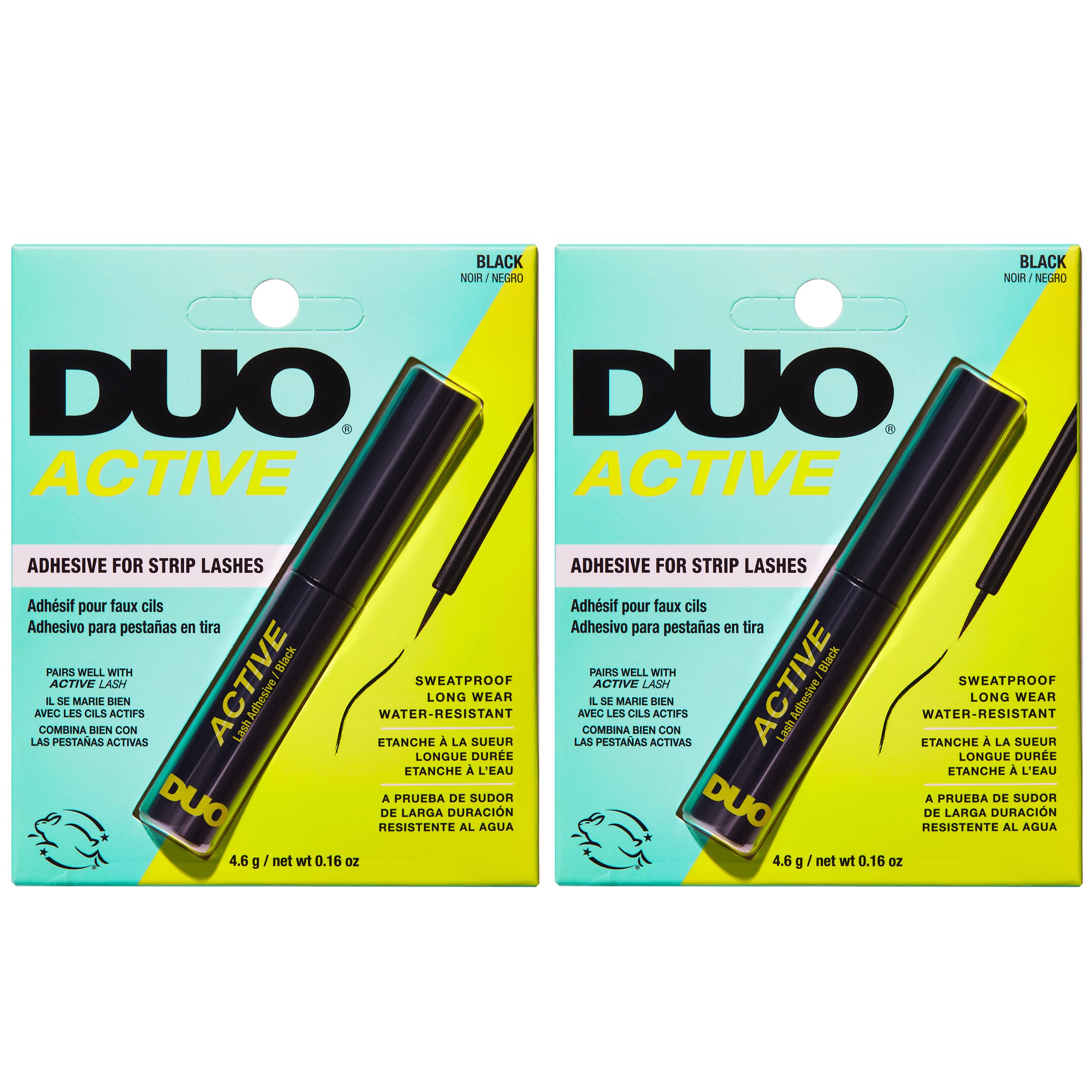 DUO Active Black Eyelash Glue – Waterproof & Long-Lasting 2-Pack (0.16 oz each)