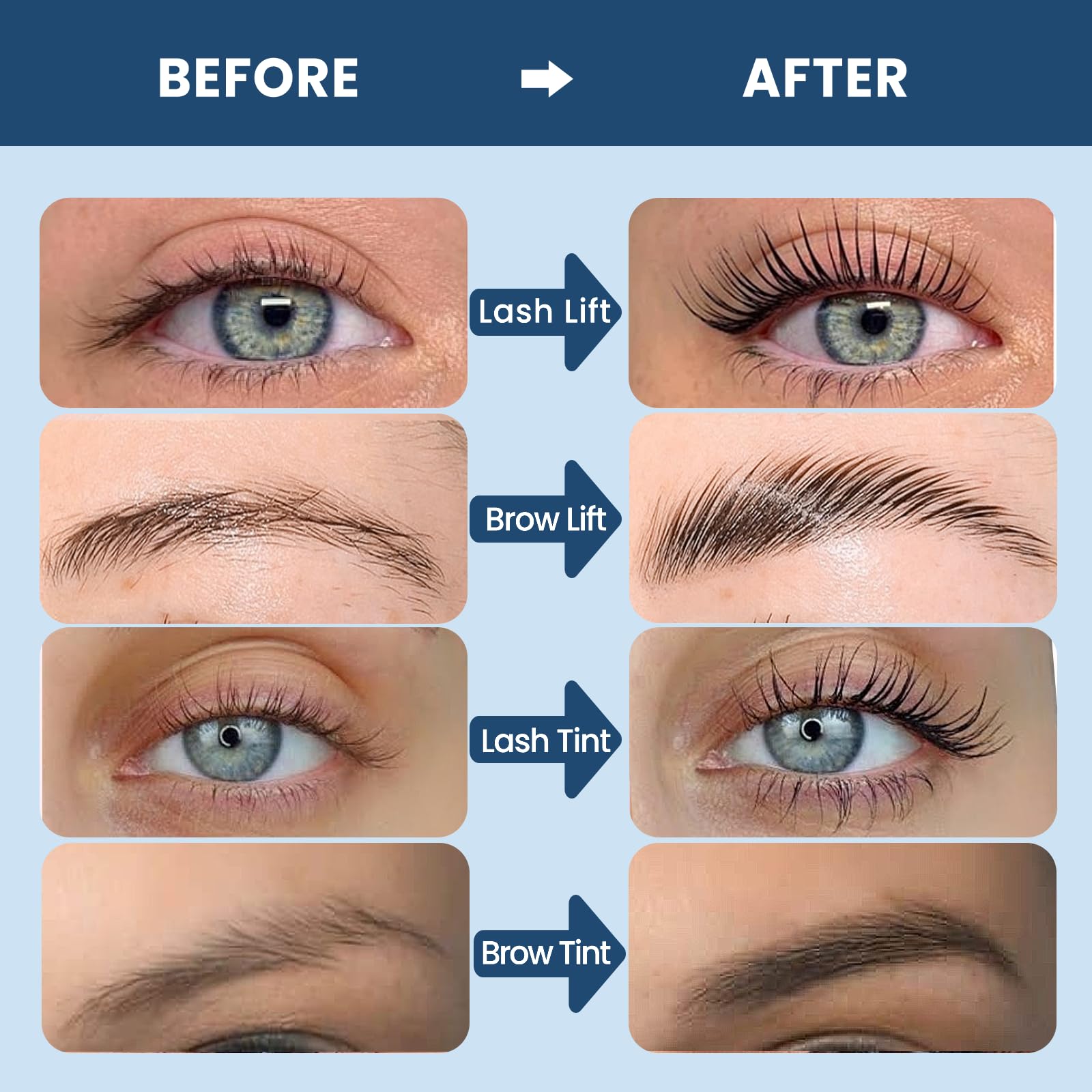 Duoffanny 63Pcs 4-In-1 Lash Lift & Brow Lamination Kit – 6–8 Weeks, DIY Salon Quality