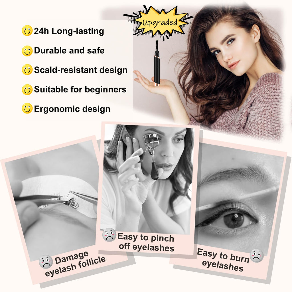Dust2Oasis Heated Eyelash Curler – 4 Temp Settings, 10s Heat, 24h Curl