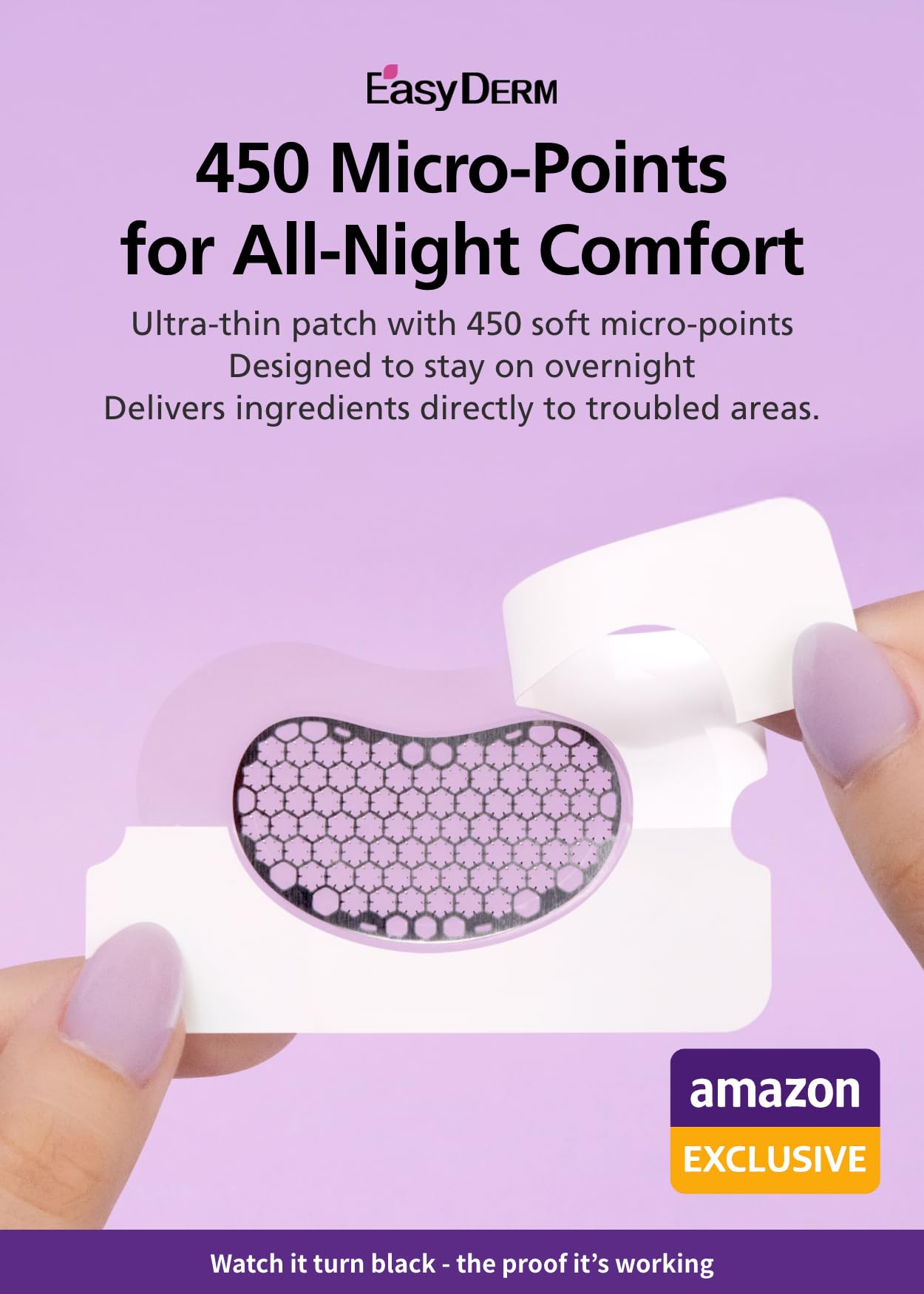 DWEasyDerm EasyDerm Quick Calming Magnesium Patches Wide – 2 Packs / 4 XL Patches | Waterproof Hydrocolloid, Amazon Exclusive