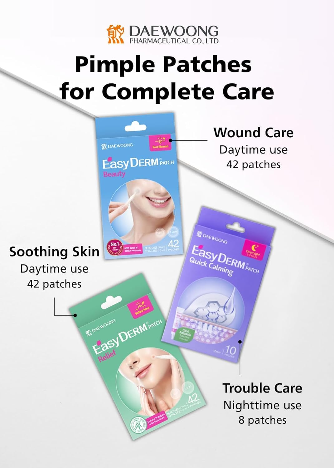 DWEasyDerm EasyDerm Beauty Patch – 126-Count Hydrocolloid Acne Patches for Zit Spots