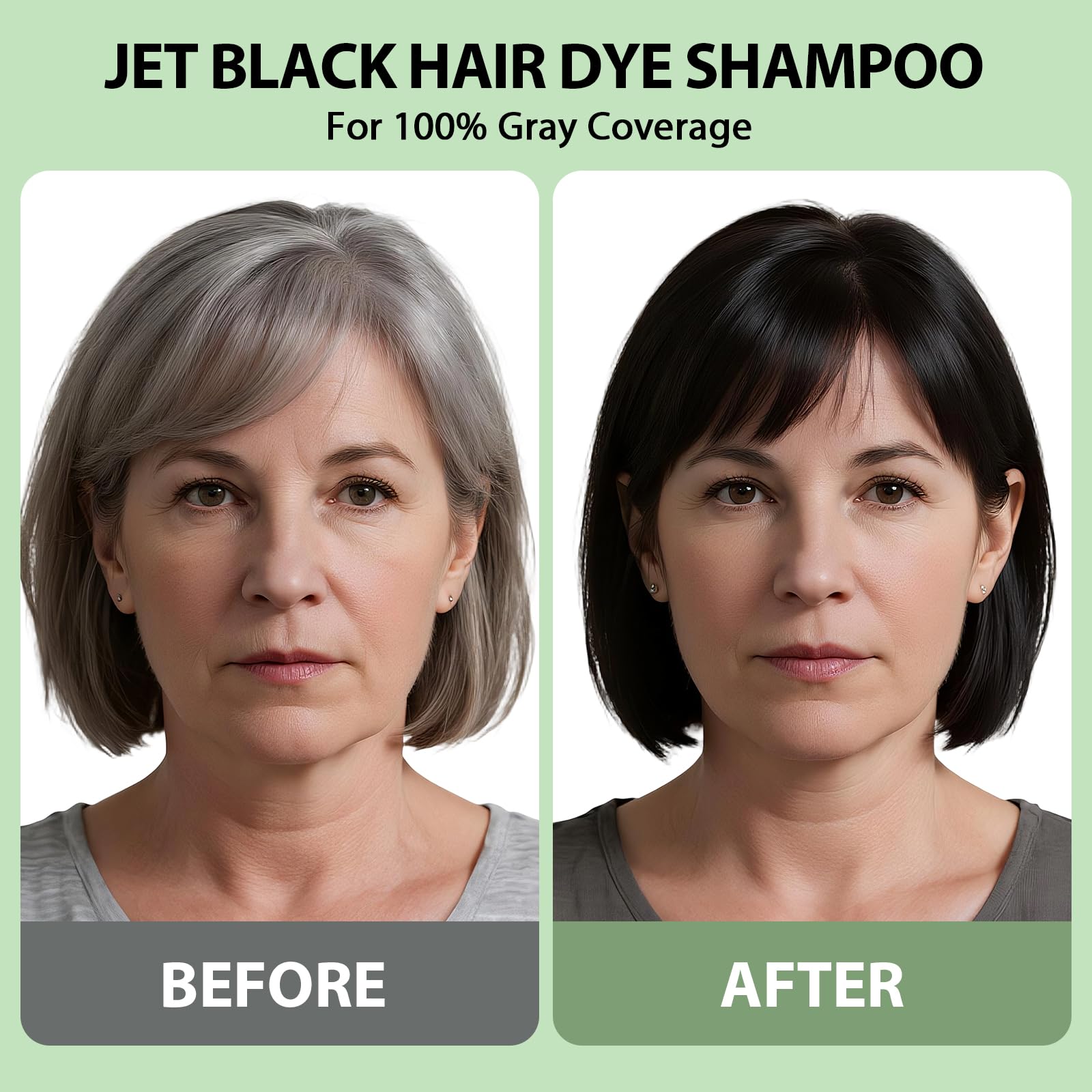DYEING 221 BC FarnDu Jet Black Hair Dye Shampoo – 3 in 1 Natural Herbal Color, 100% Gray Coverage, Ammonia-Free (500ml)